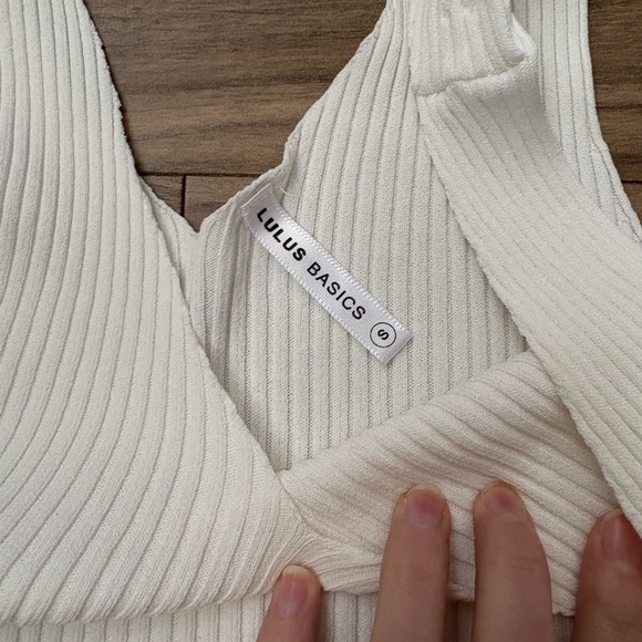 Lulu’s Basics Ribbed White Tank Top - Picture 3 of 7